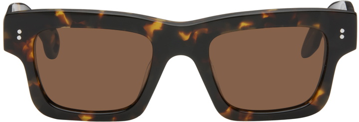 Photo: JW Anderson SSENSE Exclusive Tortoiseshell Rectangle Sunglasses