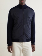SEASE - Virgin Wool and Shell Bomber Jacket - Blue