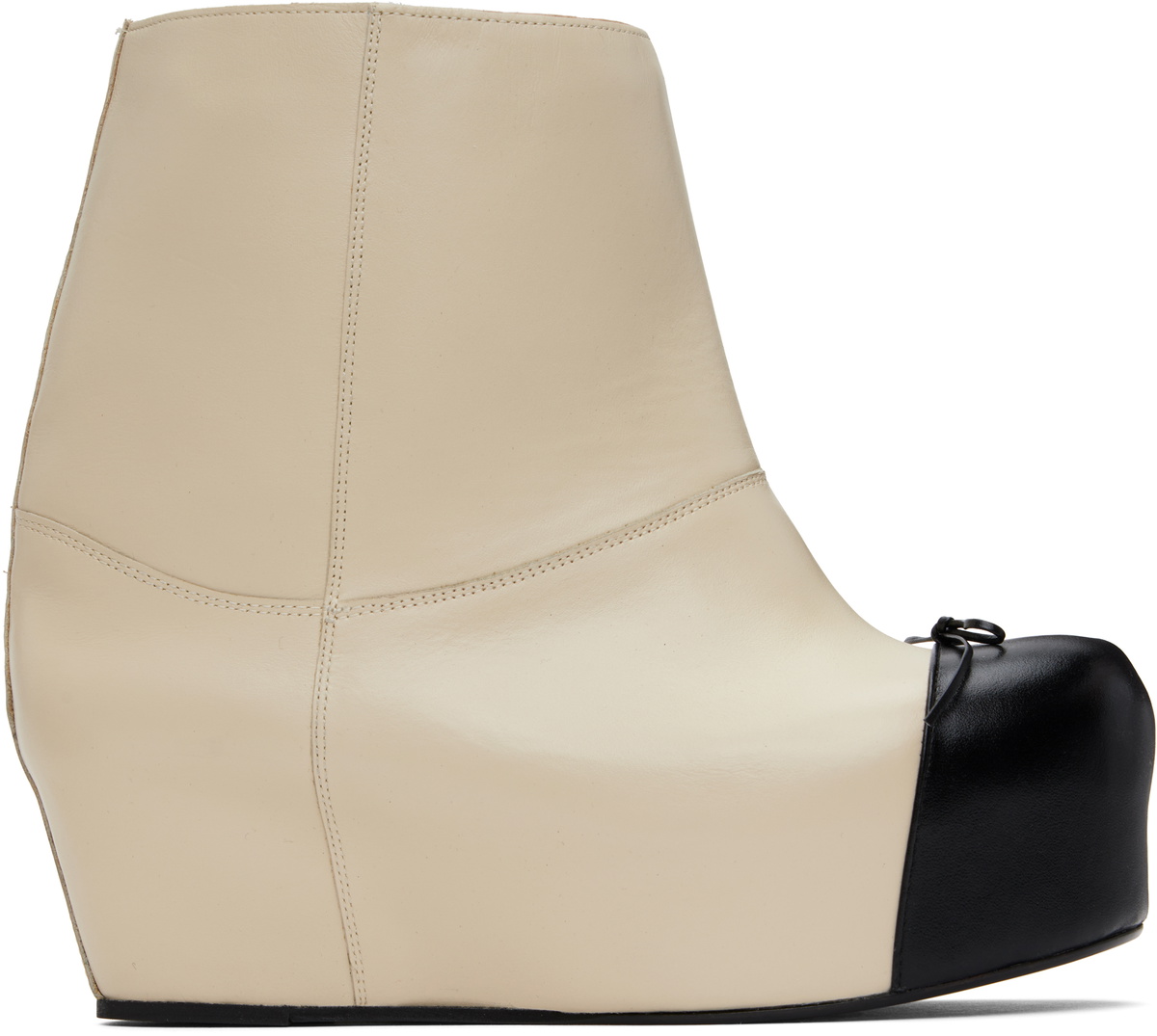 LAURA ANDRASCHKO Beige Riding Ankle Boots