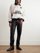 Rhude - Lamborghini Embroidered Two-Tone Cotton-Piqué Polo Shirt - Neutrals