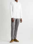 James Perse - Grandad-Collar Cotton-Blend Poplin Shirt - White