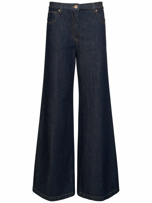 Photo: ASPESI - Cotton Denim High Rise Wide Pants