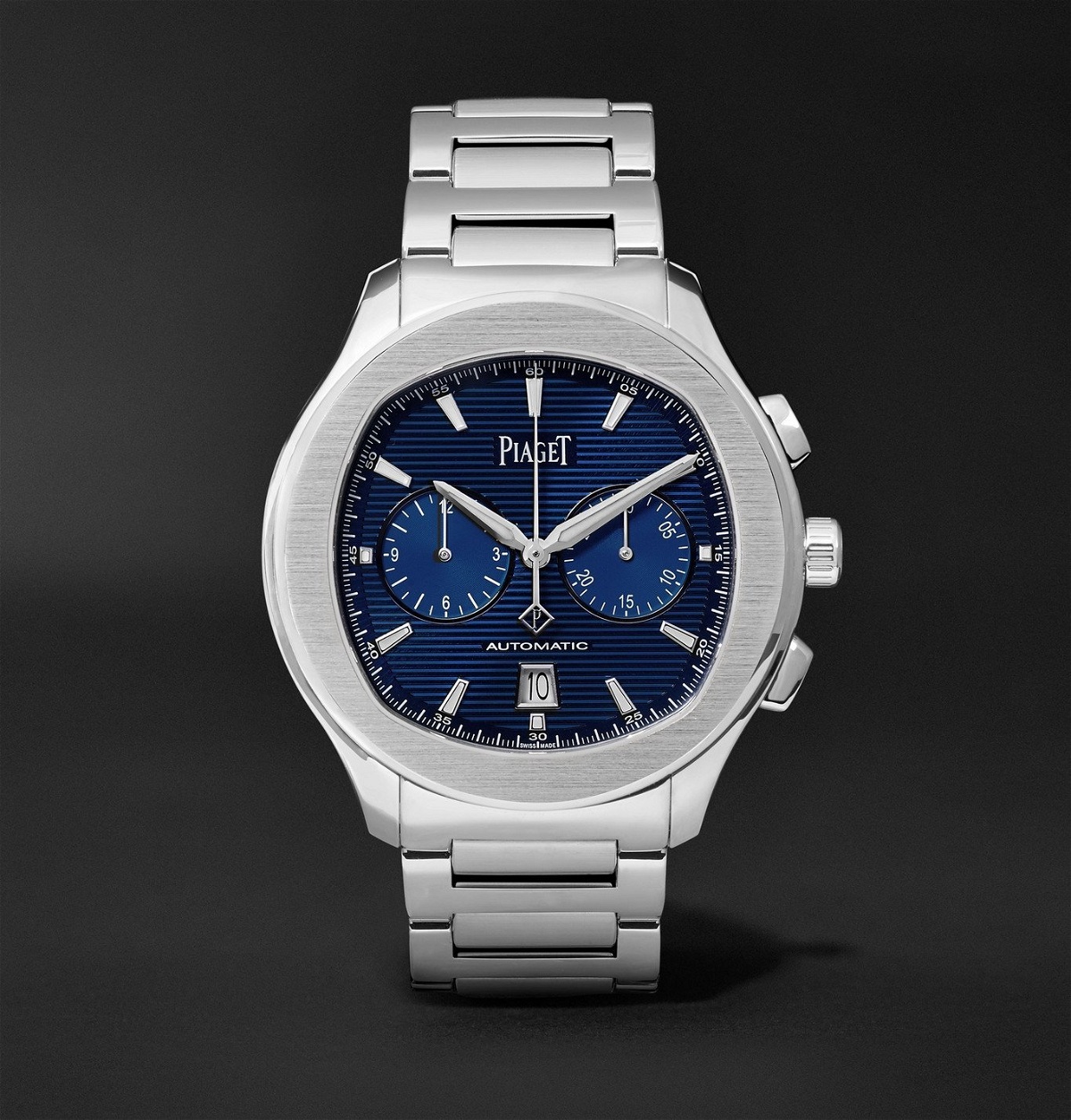 Photo: Piaget - Polo S Automatic Chronograph 42mm Stainless Steel Watch, Ref. No. G0A41006 - Blue