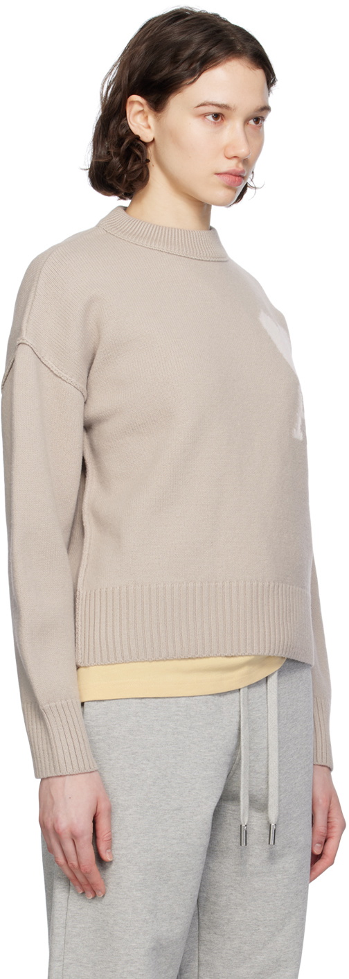AMI Paris Taupe Ami de Cœur Sweater AMI