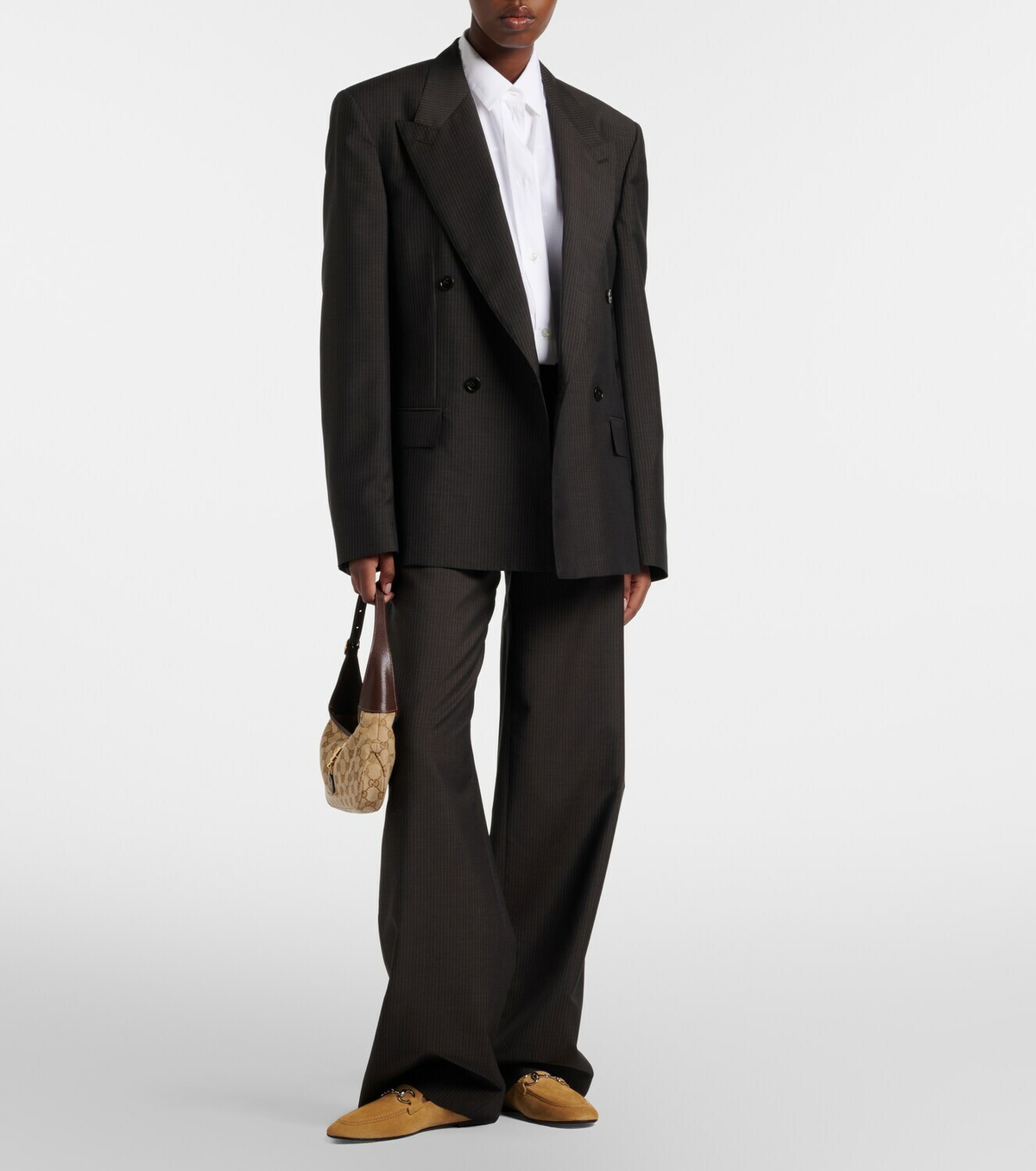 Gucci Jordaan Horsebit suede loafers