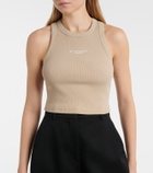 Givenchy Logo cropped cotton jersey tank top