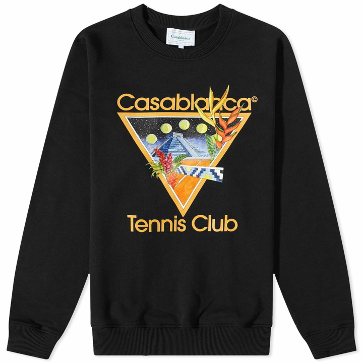 Photo: Casablanca Men's Tennis Club Icon Crew Sweat in Black