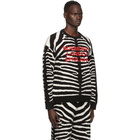 Burberry Black and White Jacquard Zebra Sweater