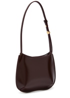 Jacquemus Le Petit Bisou Glossed Leather Shoulder bag - Burgundy - One Size