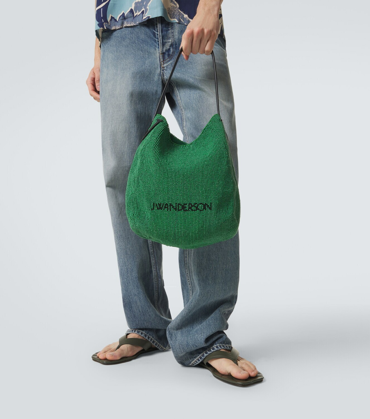 JW Anderson Bulb Small beaded bucket bag