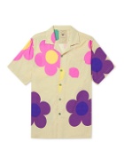 OAS - Camp-Collar Floral-Print Woven Shirt - Neutrals