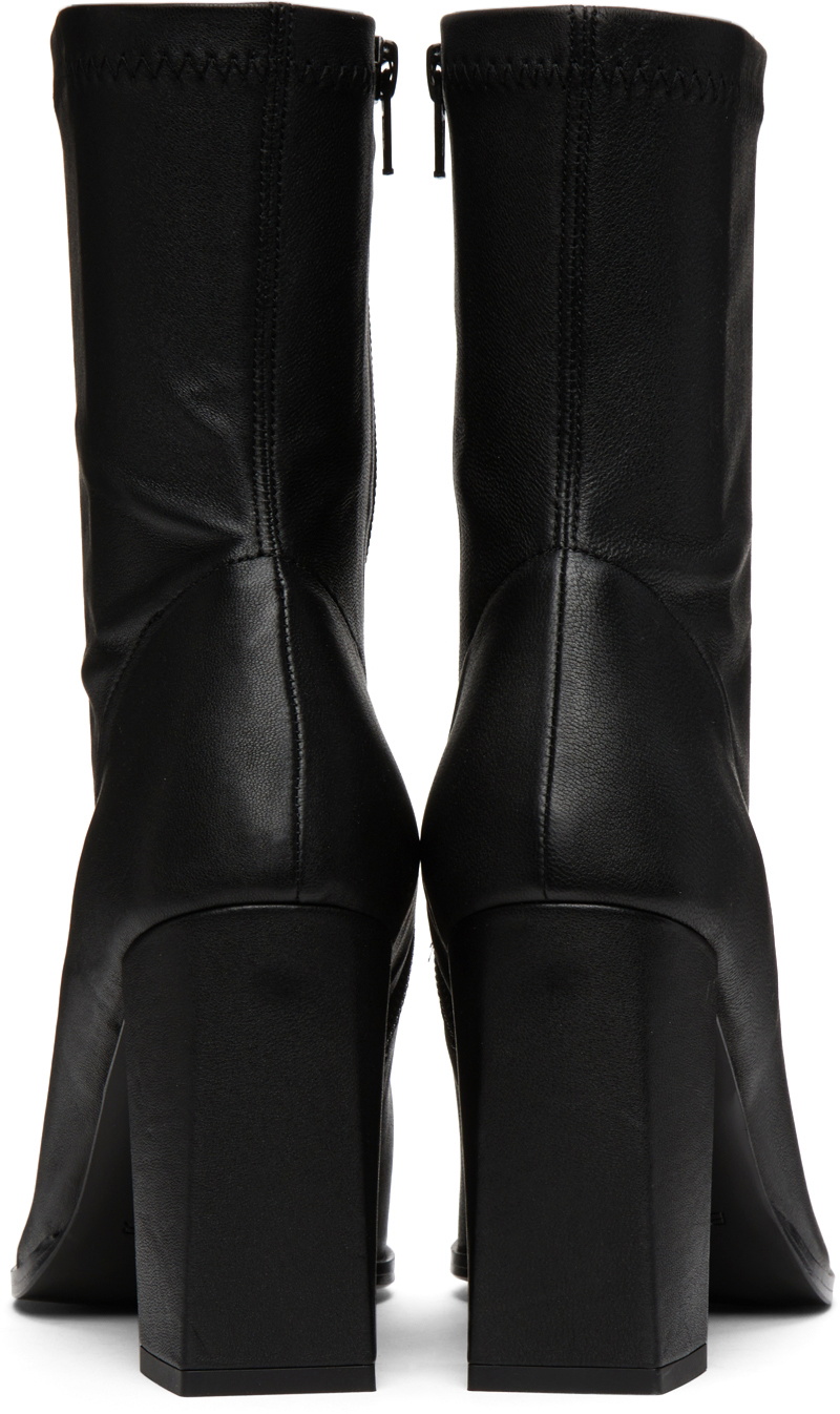 BY FAR Black Stretch Leather Mel Boots