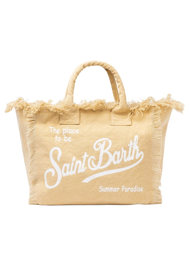 Photo: MC2 Saint Barth Beige Cotton Canvas Vanity Tote Bag
