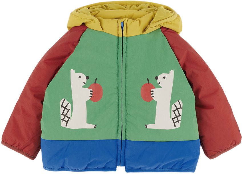 BOBO CHOSES アウター　2〜3y ジャケット ボボ・ショーズ ベビー Color block sheepskin