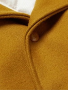 Golden Bear - The Albany Wool-Blend and Leather Varsity Jacket - Yellow