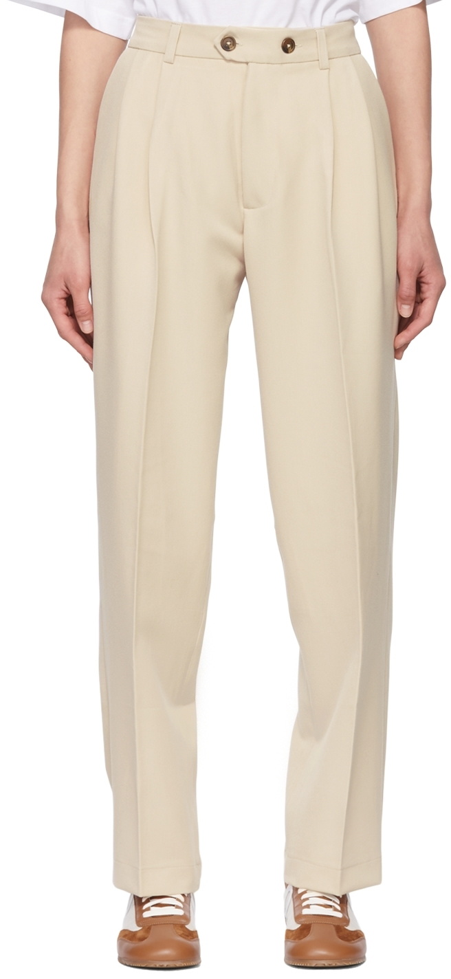 Manors Golf Beige Polyester Trousers