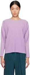 HOMME PLISSÉ ISSEY MIYAKE Purple Dolman Long Sleeve T-Shirt