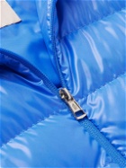 Moncler - Logo-Appliquéd Quilted Shell Hooded Down Jacket - Blue