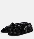 Alaïa Studded mesh Mary Jane flats