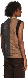 Andersson Bell Navy & Beige Contrast Knit Vest