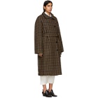 Lemaire Brown Double-Breasted Coat