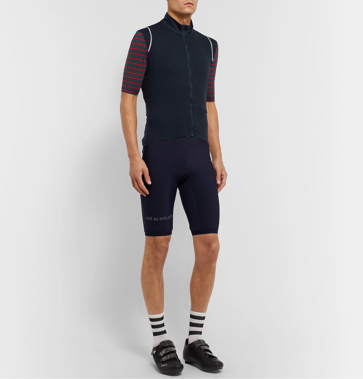 Cafe du Cycliste - Monique Striped Merino Wool-Blend Jersey - Blue Cafe du  Cycliste