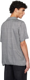 Balmain Black & White Pyjama Printed Prince of Wales Shirt