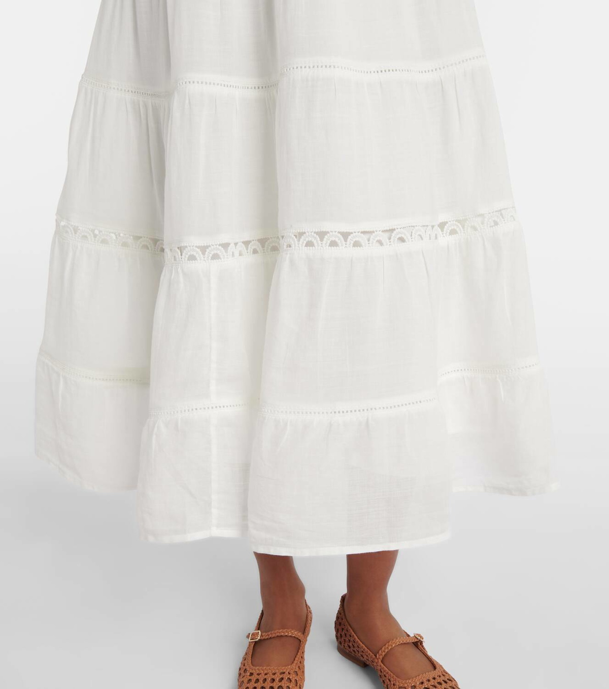 Veronica Beard Lucien embroidered tiered midi dress Veronica Beard Veronica Beard Lucien embroidered tiered midi dress Veronica Beard
