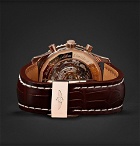 Breitling - Navitimer 1 Rattrapante Chronometer 45mm 18-Karat Red Gold and Crocodile Watch - Men - Brown