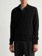 Altea - Wool and Cashmere-Blend Polo Shirt - Black
