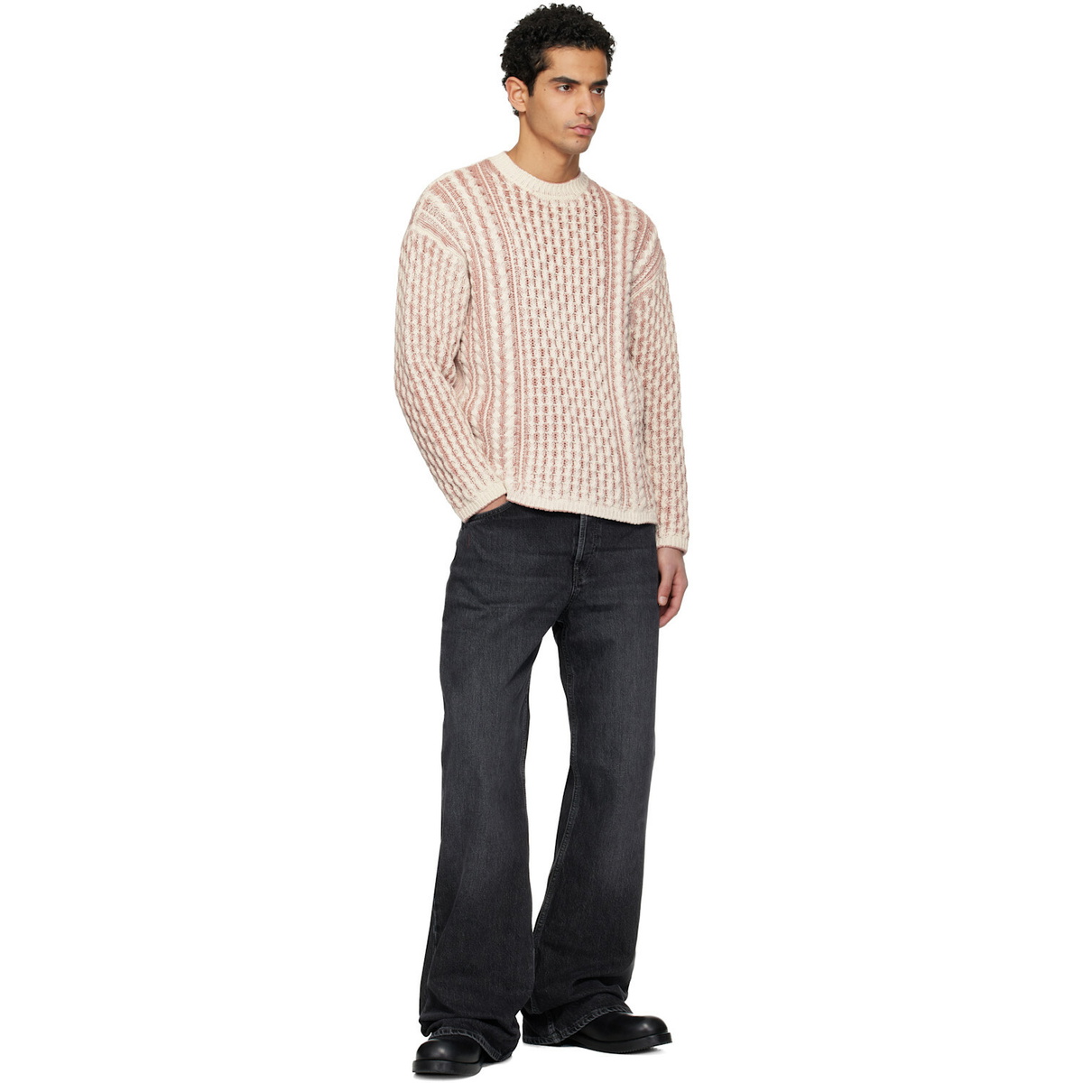 Diesel Pink & Off-White K-Moise Sweater