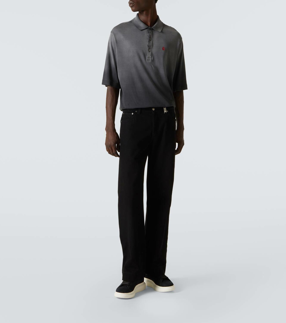 Alexander McQueen Ombré cotton polo shirt