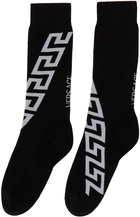 Versace Black Greca Socks