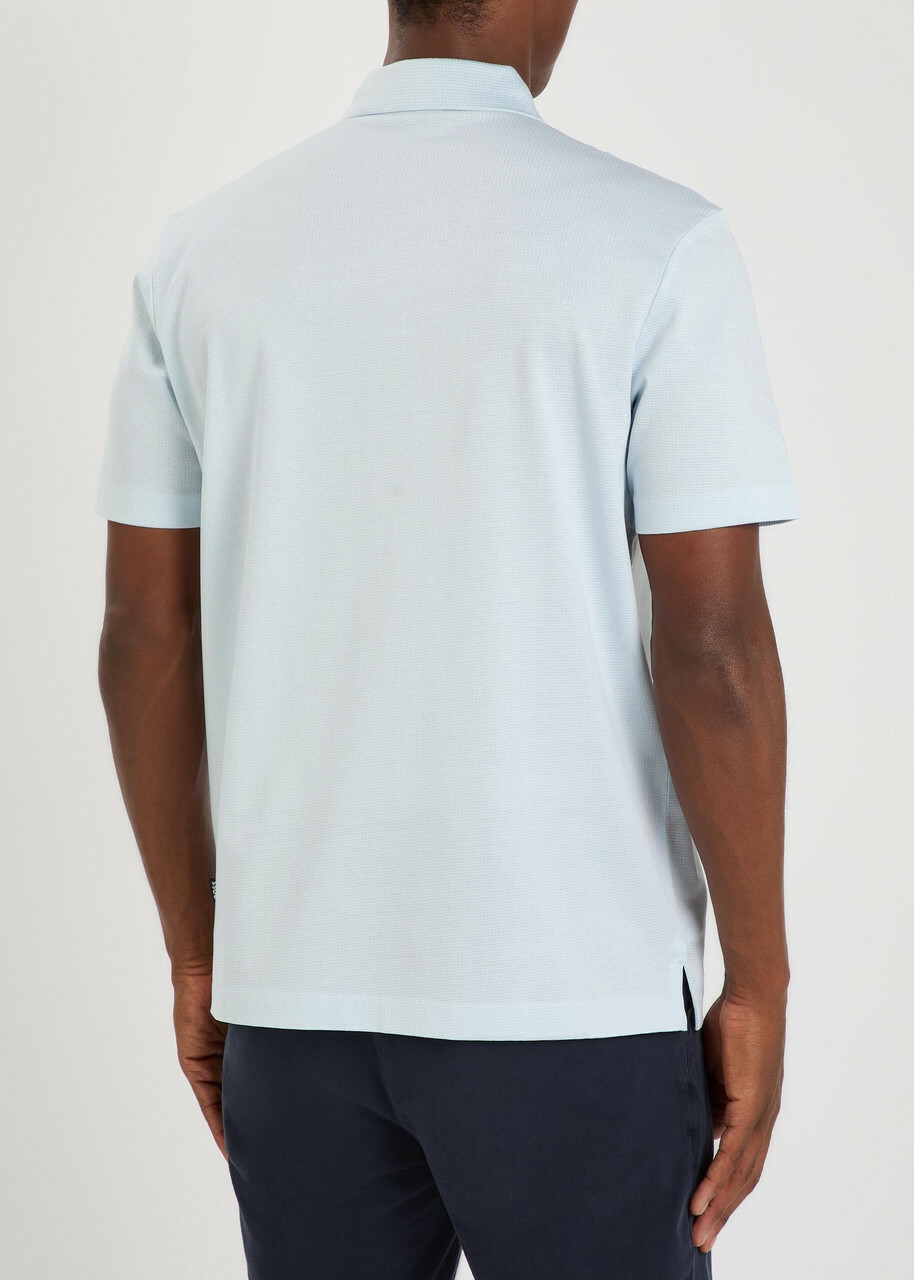Boss Cotton Polo Shirt Light Blue