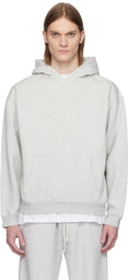 SKIMS Gray Fleece Lounge Relaxed Hoodie
