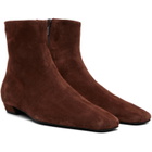 Proenza Schouler Brown Trap Flat Ankle Boots