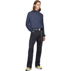 Marni Navy Techno Whipcord Trousers