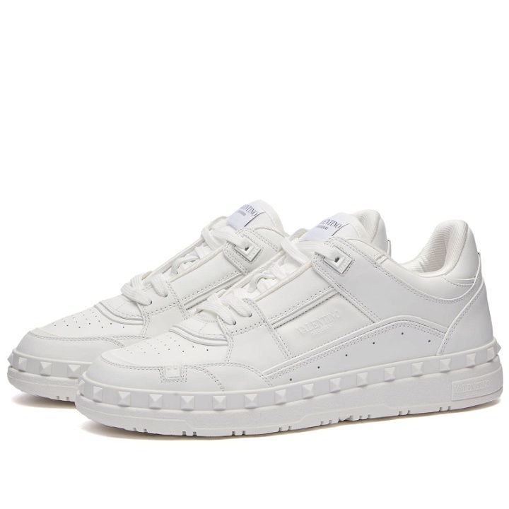 Photo: Valentino Men's Free Dots Court Sneakers in White