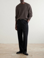 FRAME - Tropical Straight-Leg Wool Trousers - Black