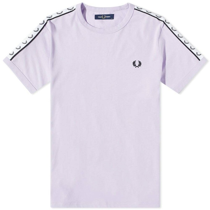 Photo: Fred Perry Authentic Men's Taped Ringer T-Shirt in Lilac Soul