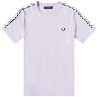 Fred Perry Authentic Men's Taped Ringer T-Shirt in Lilac Soul