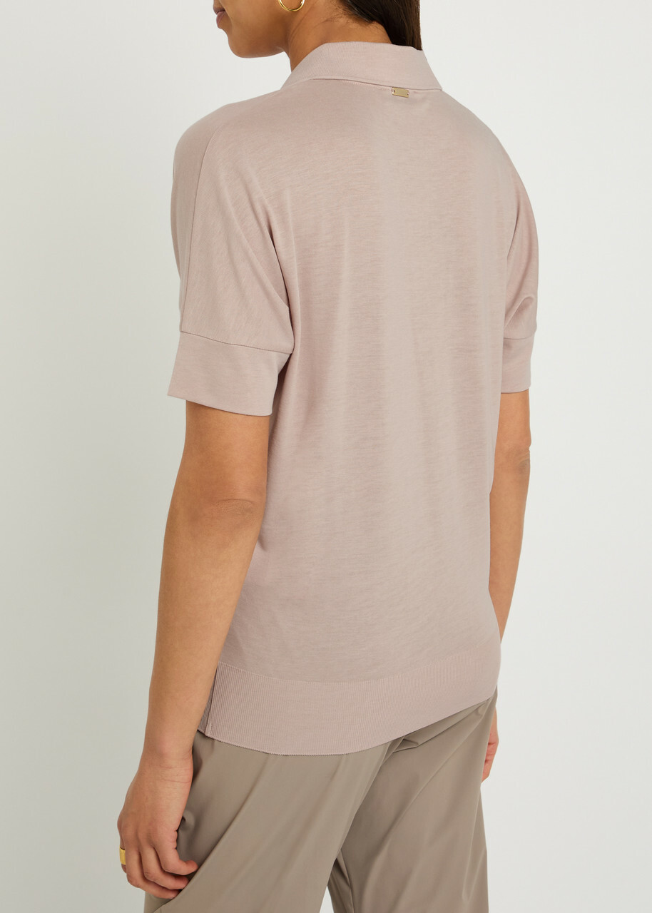 Herno Fine-knit Polo top Light Pink