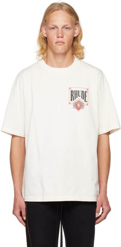 Photo: Rhude Off-White Card T-Shirt