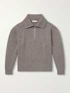 FRAME - Wool Half-Zip Sweater - Gray