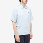 Polar Skate Co. Men's Dual Personality Bowling Shirt in Light Blue/Navy