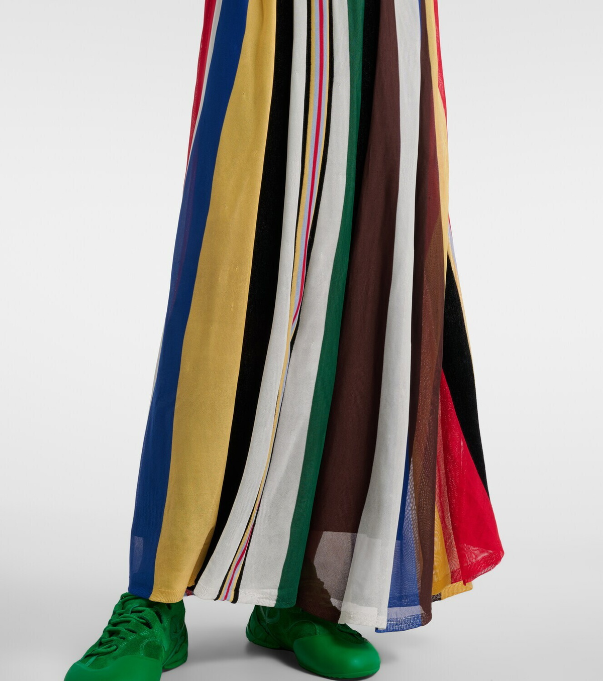 Loewe Ribbed-knit striped maxi dress