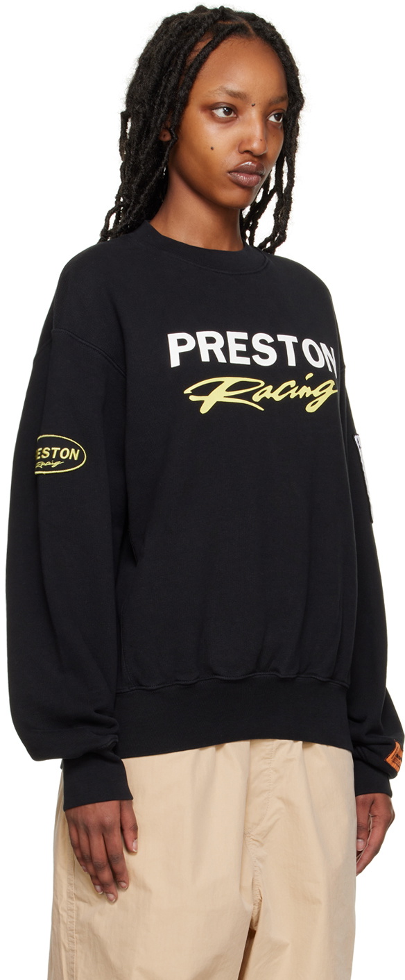 Heron Preston Black 'Preston Racing' Sweatshirt