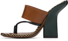 Dries Van Noten Brown Leather Heeled Sandals