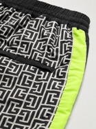 Balmain - Rossignol Slim-Fit Tapered Panelled Logo-Print Nylon Track Pants - Gray