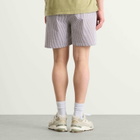 Polo Ralph Lauren Men's Stripe Traveler Swim Shorts in Nutmeg Brown Seersucker